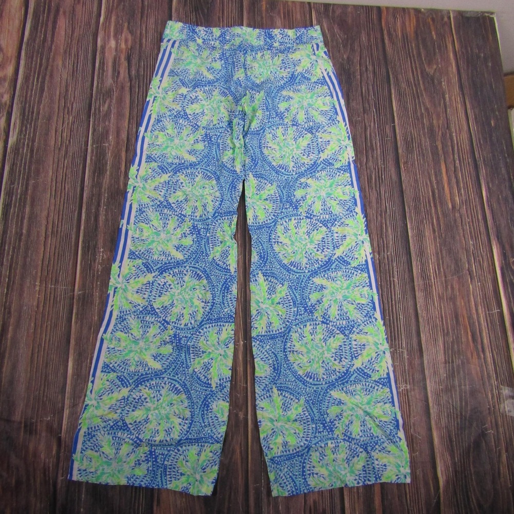Lilly Pulitzer Pants Womens XS Blue Bal Harbour Palazzo Tropic Like Its Hot - Picture 4 of 6